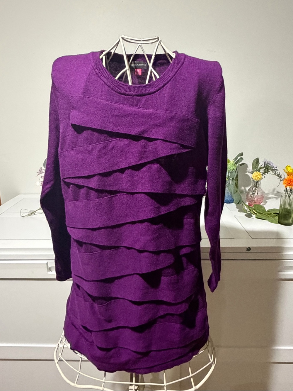 Vince Camuto Deep Purple Tiered shirt